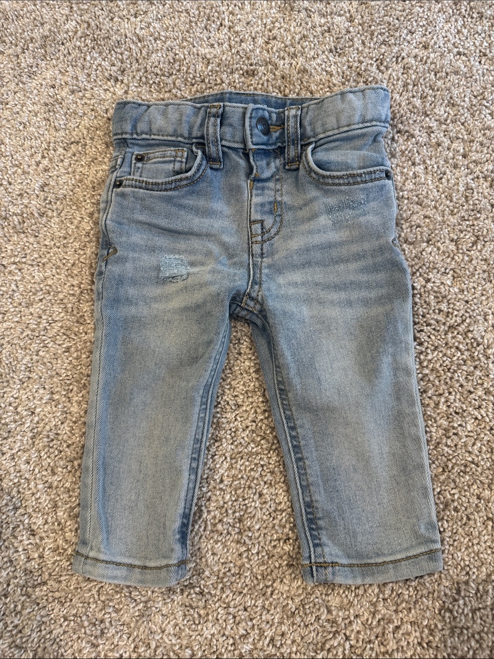 Cat & Jack Super Stretch Skinny Light Blue Denim Jean 12M